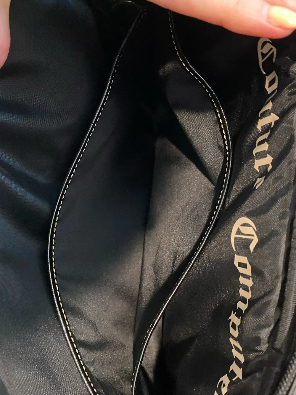 Juicy Couture Black Terrycloth Laptop Bag with Strawberry Patch
